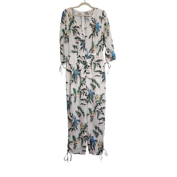 Plus size tropical jumpsuit - Picture 1 of 8